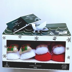 Laura Ashley Christmas 2 Pair Sock Set